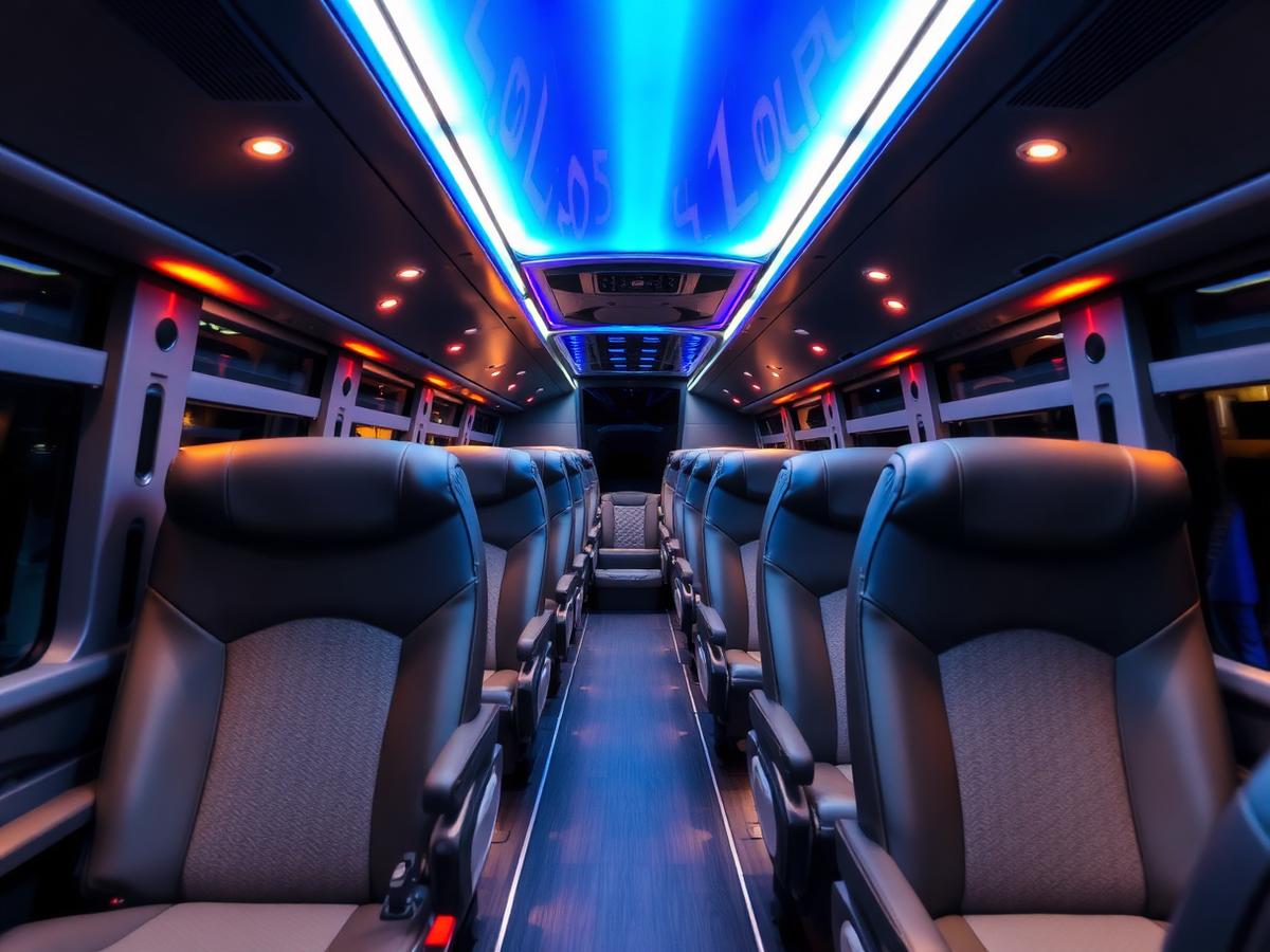 Interior of a Dreamline VIP coach